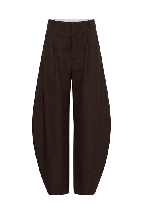 GESTUZ GZLAVANA HW PANTS BROWN CHECK