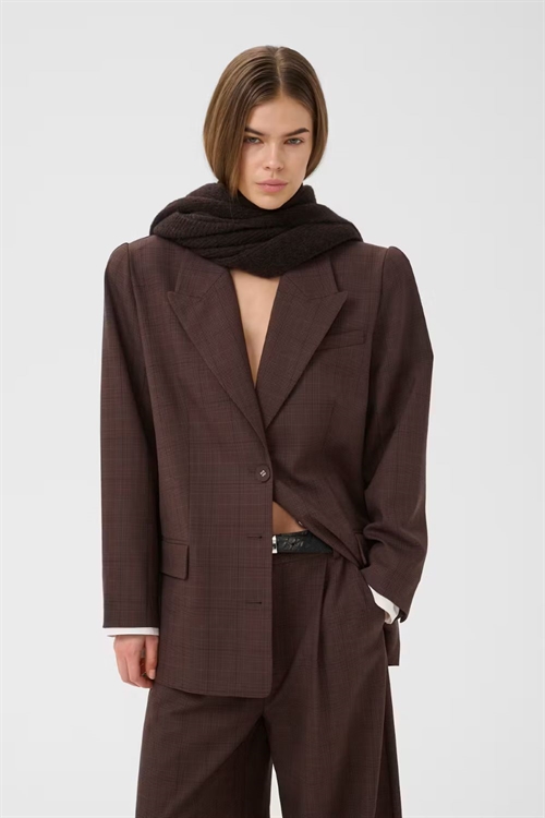 GESTUZ GZLAVANA BLAZER BROWN CHECK