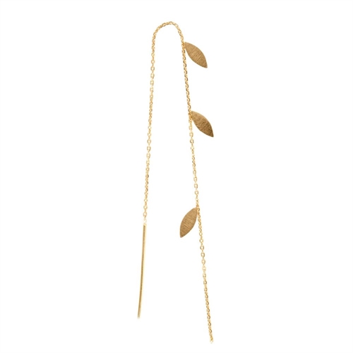 STINE A THREE LEAVES EARRING PIECE GOLDPLATED SINGLE