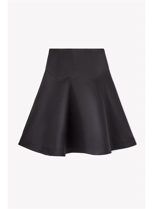 GANNI A1090353 DUCHESSE SATIN CORSET SKIRT BLACK