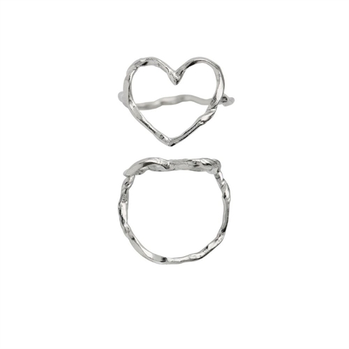 STINE A FUNKY HEART RING SILVER