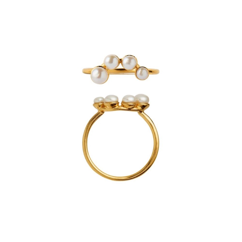 STINE A PEARL BERRIE RING GOLDPLATED