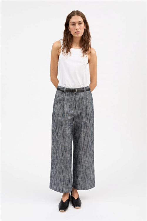SKALL STUDIO BOB TROUSERS INDIGO LINEN