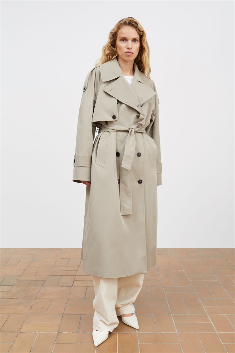 SKALL STUDIO MAHSA TRENCHCOAT STONE MOSS