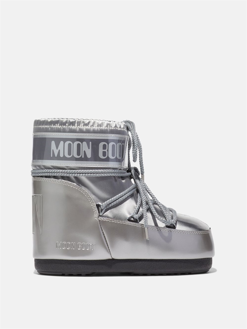 MOON BOOT MB ICON LOW GLANCE SILVER