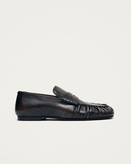 ALOHAS AVEN LEATHER LOAFERS VINTAGE EFFECT BROWN