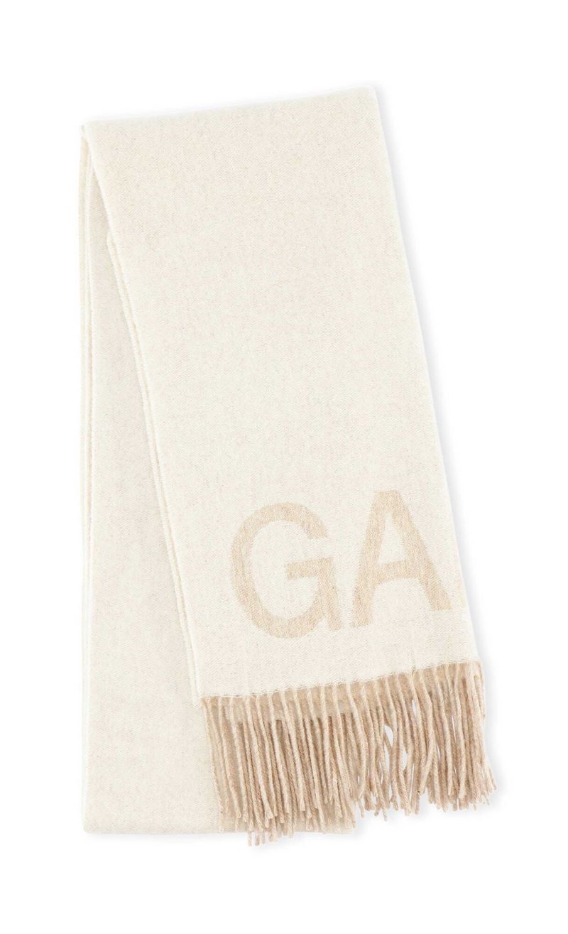 GANNI A3909 SCARF EGRET