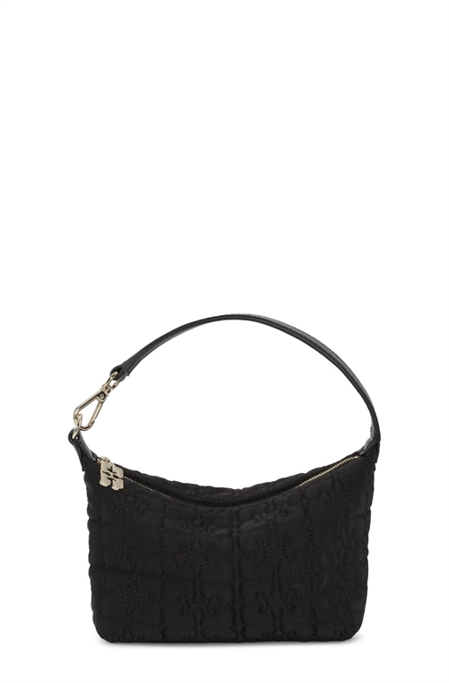 GANNI A5222 SMALL BUTTERFLY POUCH SATIN BLACK