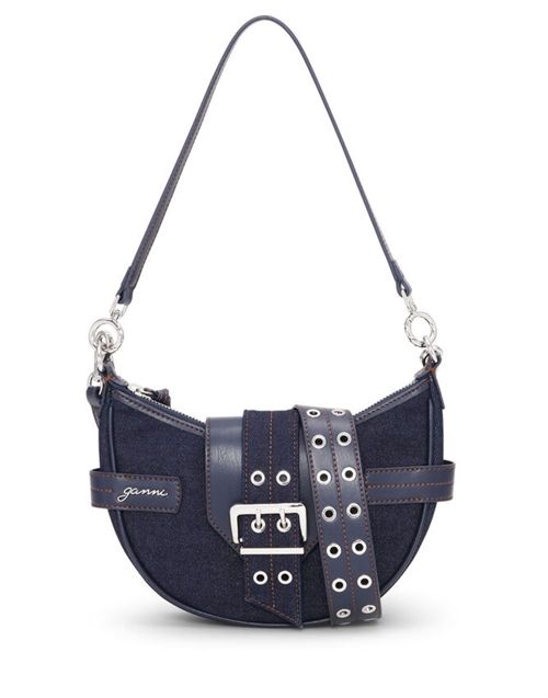 GANNI A6135 BUCKY CROSSBODY TASKEDARK NAVY