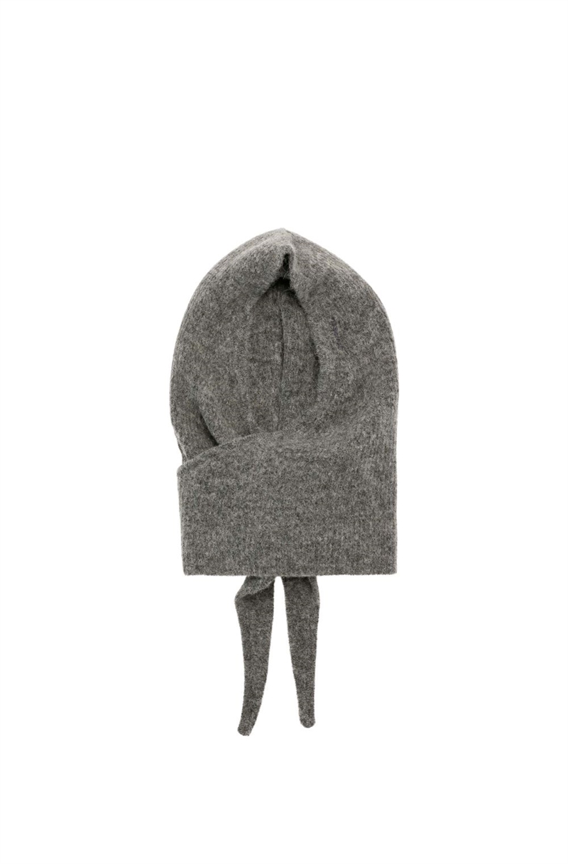 GANNI A6475 SOFT WOOL BALACLAVA PALOMA MELANGE