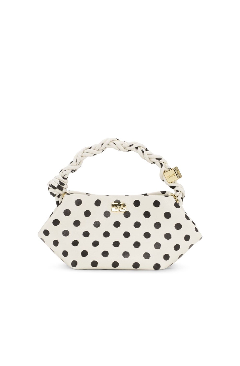 GANNI A6598 BOU BAG MINI PRINT DOTS EGRET