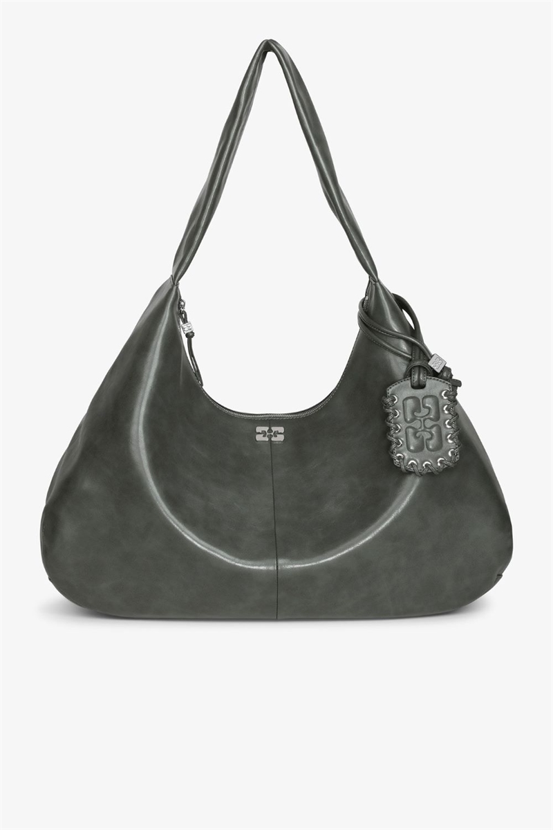 GANNI A6802 BOU BAG HOBO XXL STEAL GREY