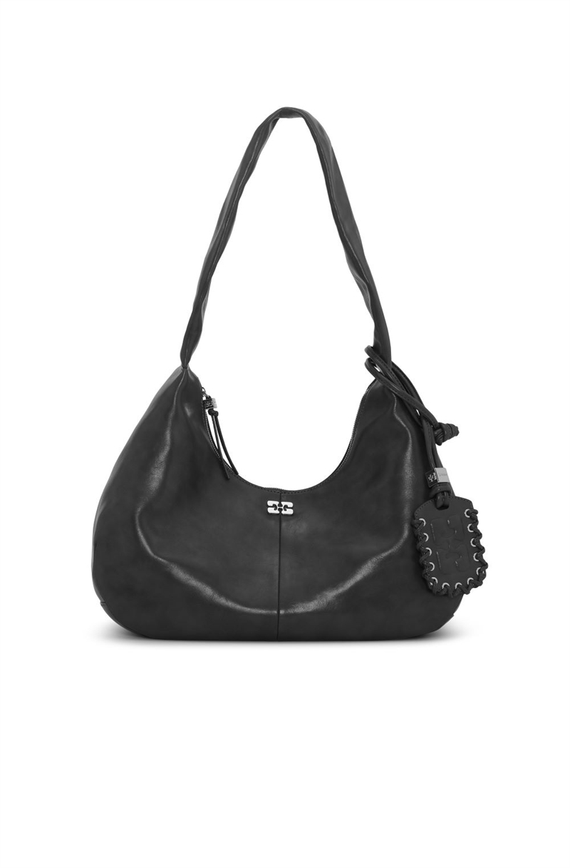 GANNI A6865 BOU BAG HOBO MEDIUM STEAL GREY