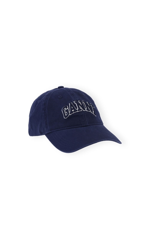 GANNI A6902 WASHED CANVAS CAP SKY CAPTAIN