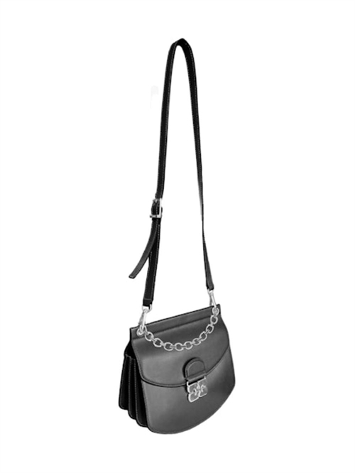 GANNI A6910 APO-G BAG SMALL BLACK/SILVER