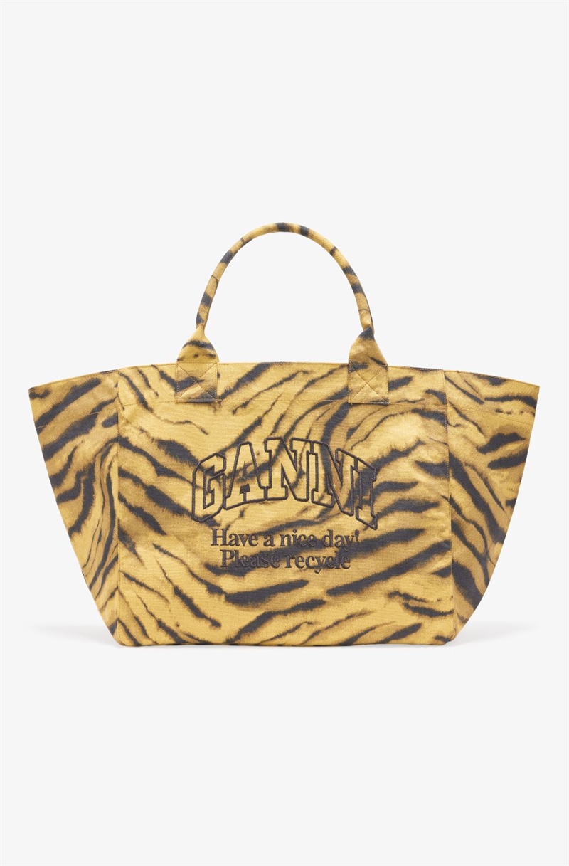 GANNI A7080 TOTE ZEBRA PRINT 