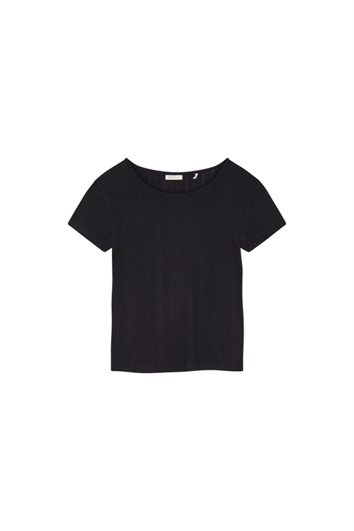 SKALL STUDIO ANNA CAP SLEEVE TEE BLACK