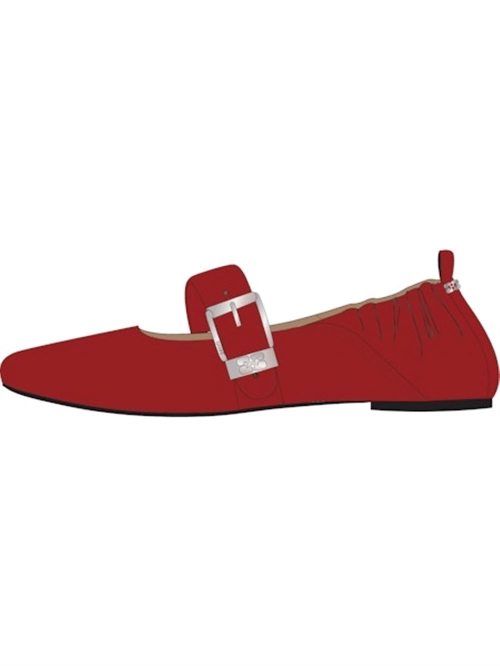 GANNI B1020057 BUTTERFLY STRAP BALLERINA RACING RED
