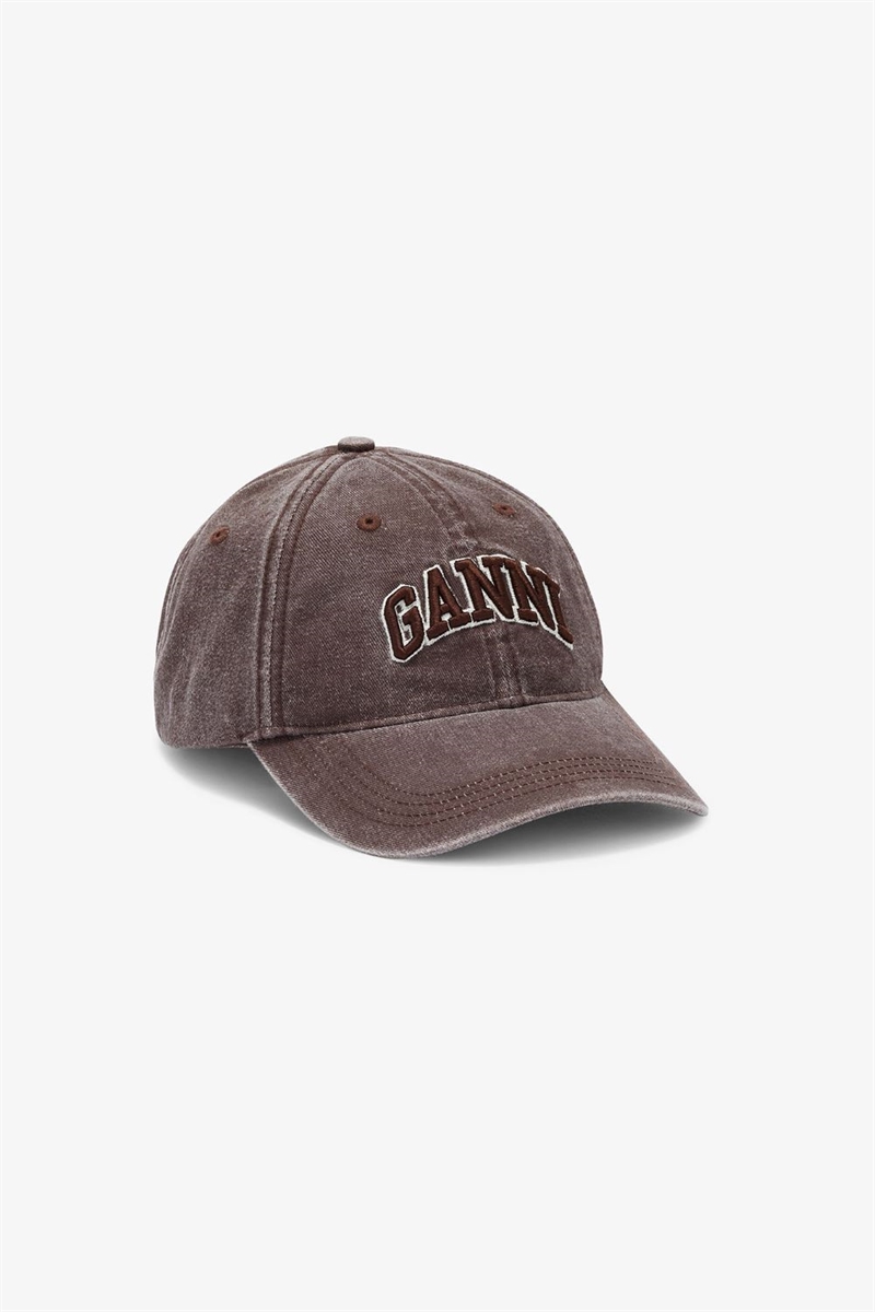 GANNI B3020105 CAP CHOCOLATE PLUM