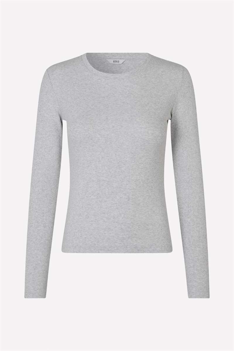 ENALLY LS O-N TEE LIGHT GREY MEL