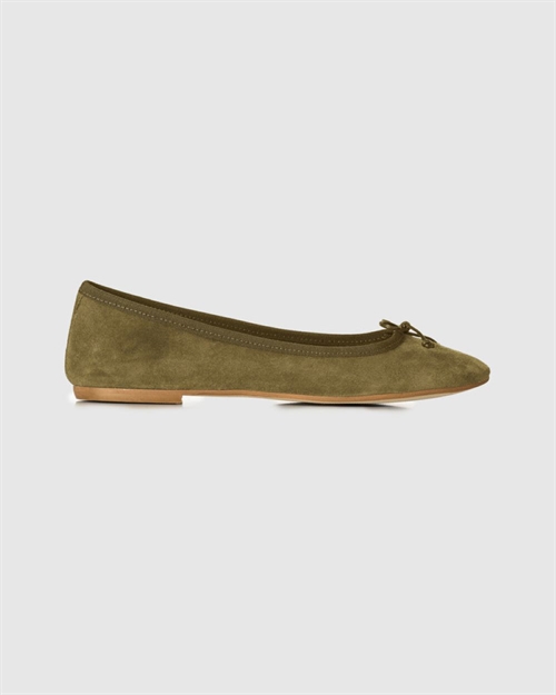LISVA BALLERINA NUBUCK OLIVE