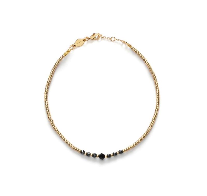 ANNI LU BEAD & GEM BRACELET BLACK