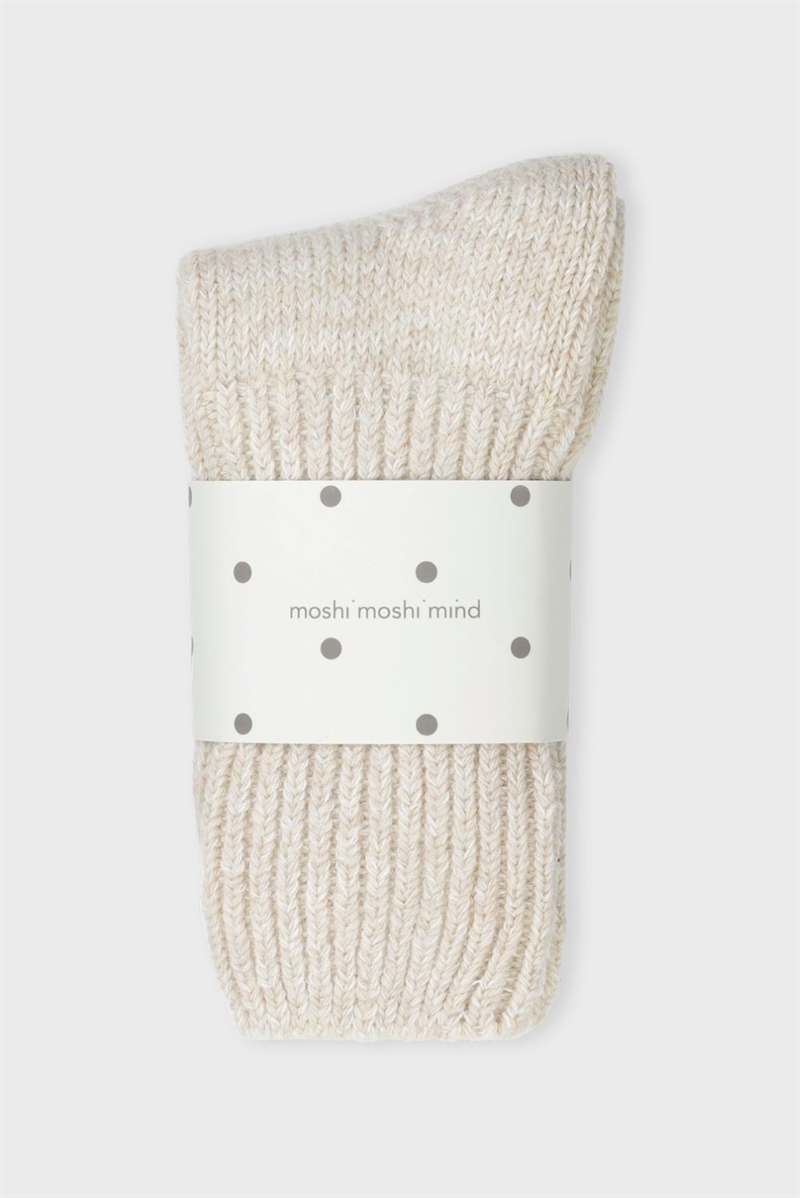 MOSHI MOSHI MIND BOYFRIEND SOCKS OATMEAL MELANGE