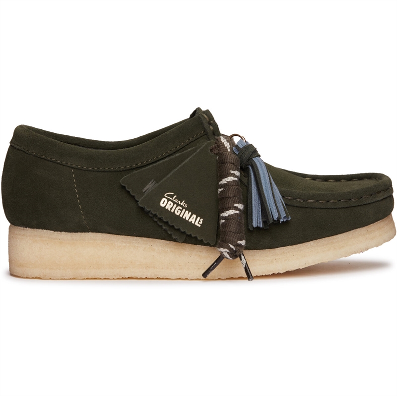 CLARKS ORIGINALS WALLABEE FOREST GREEN SUEDE