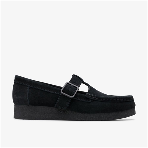 CLARKS WALLABEE BAR SUEDE BLACK