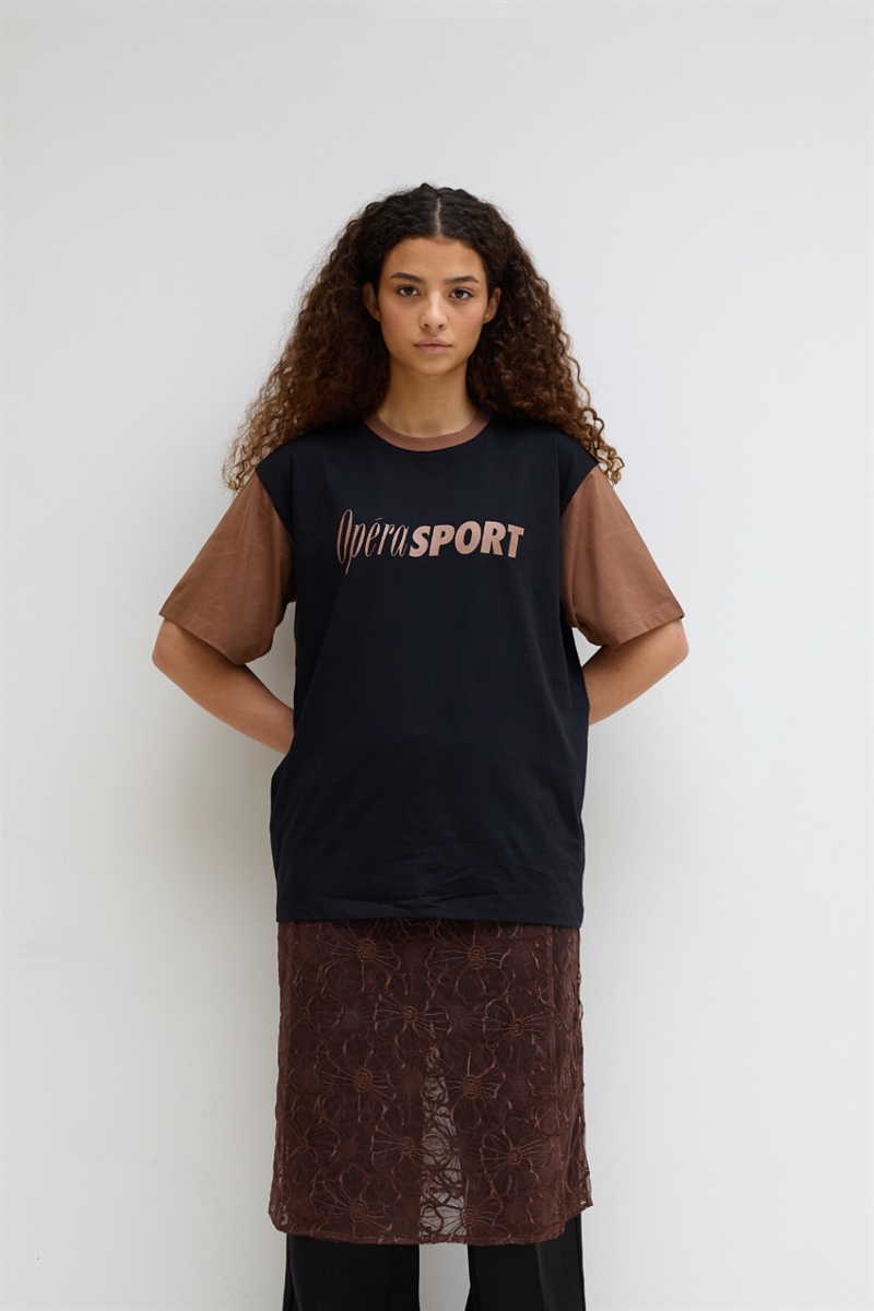 OPERASPORT CRUZ T-SHIRT BLACK/BROWN