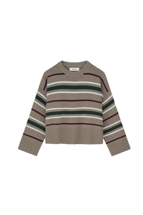 SKALL STUDIO CANNES JUMPER LIGHT BROWN/WINE STRIPE