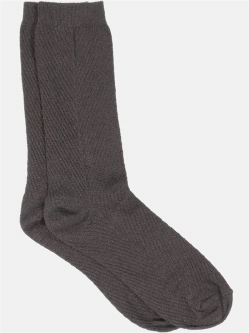 MRS. HOSIERY CHEVRON CLASSIC SOCK GREY