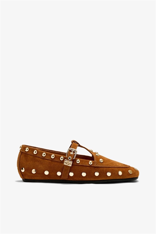 GANNI MARY JENNY MOCCASINS CARAMEL CAFE