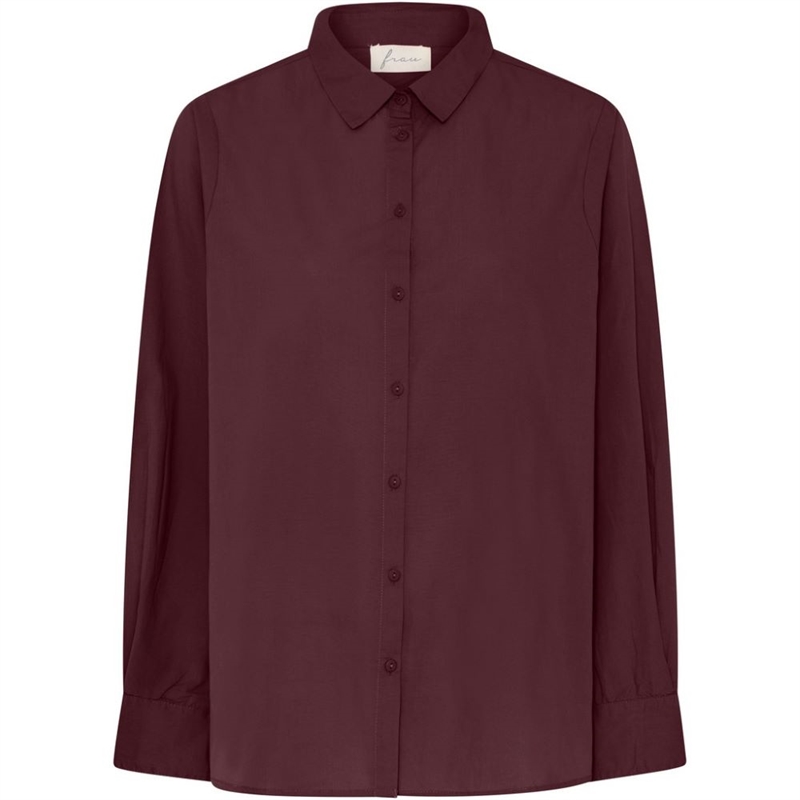 FRAU DHAKA LS SHIRT RED MAHOGANY