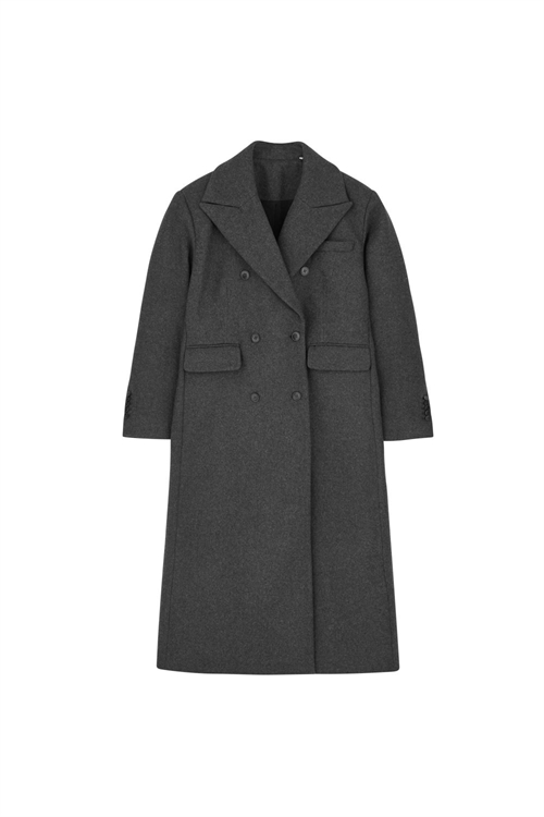 SKALL STUDIO DAVID COAT DARK GREY MELANGE