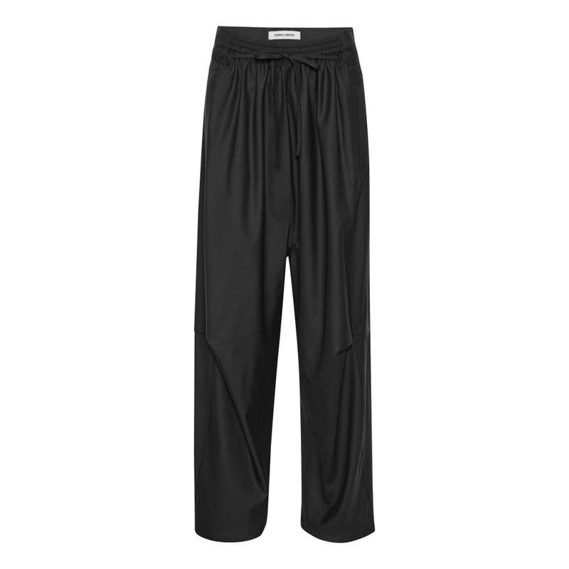 HENRIK VIBSKOV DRAWSTRING PANTS TROPICAL BLACK