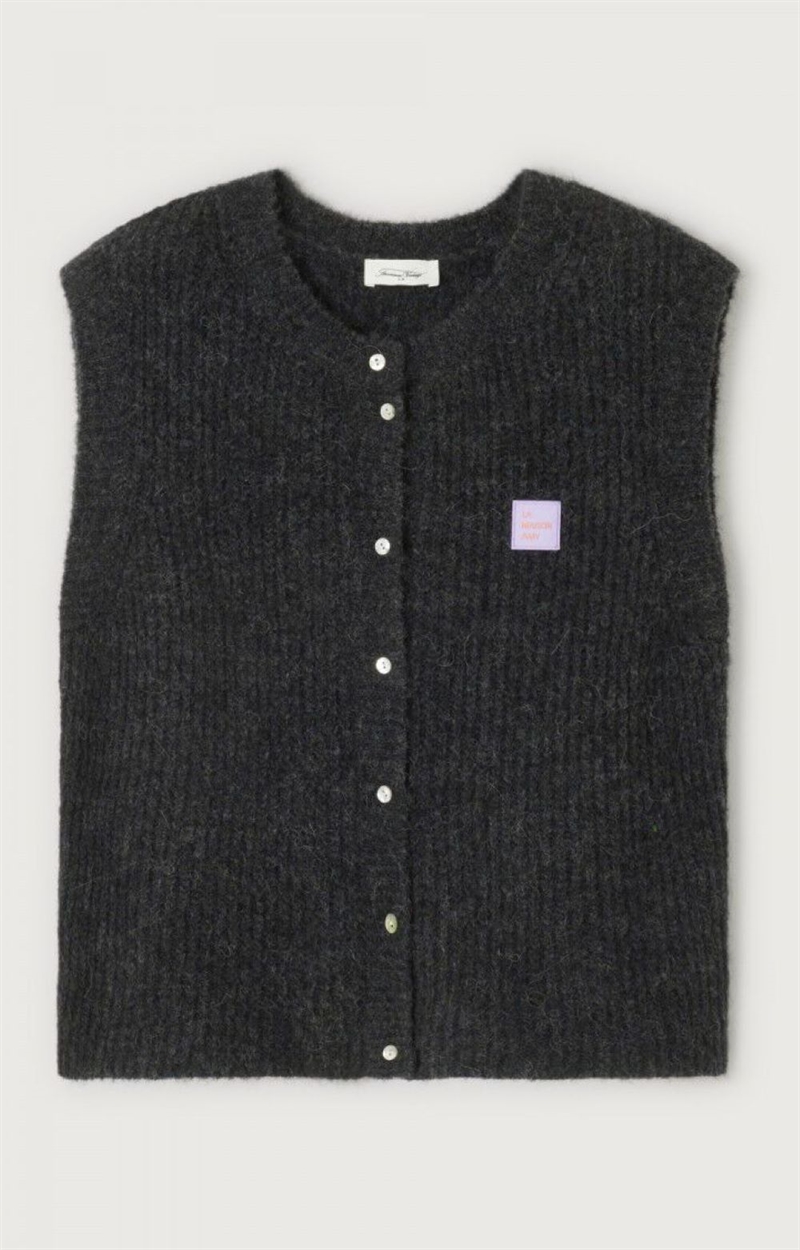 AMERICAN VINTAGE EAST19M STRIK VEST CHARCOAL MELANGE