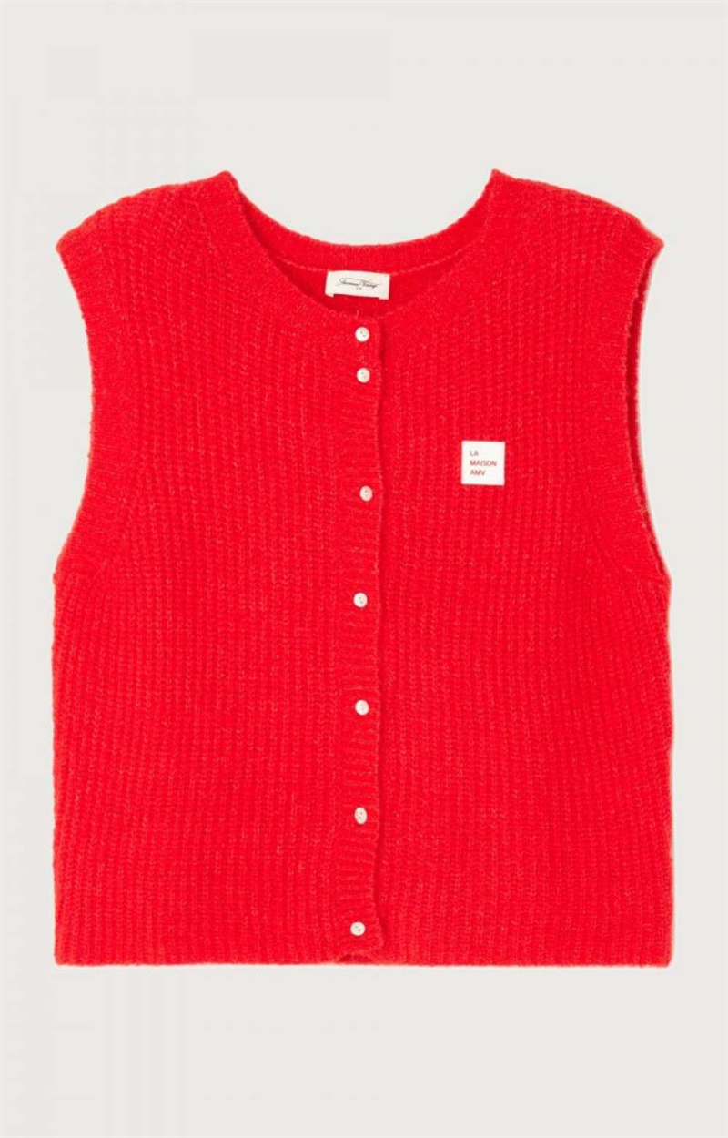 AMERICAN VINTAGE EAST19M CARDIGAN CHILI PEPPER MELANGE