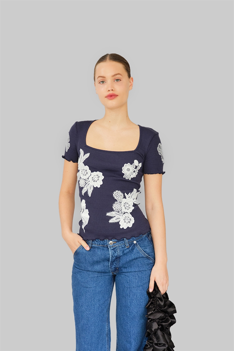 OPERASPORT ELVA SEAMLESS T-SHIRT NAVY