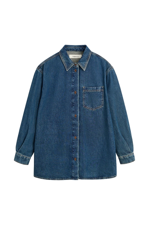 SKALL STUDIO EDGAR SHIRT WASHED DARK BLUE