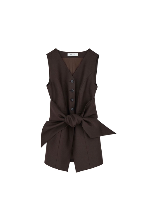SKALL STUDIO ERIN WAISTCOAT DARK BROWN
