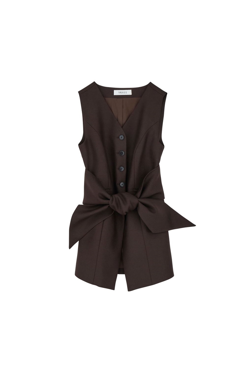 SKALL STUDIO ERIN WAISTCOAT DARK BROWN