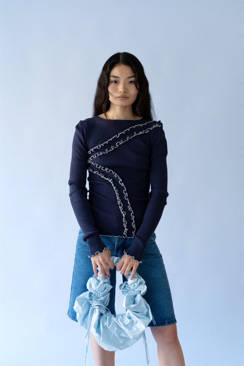 OPÉRA SPORT GISELE SEAMLESS TOP NAVY