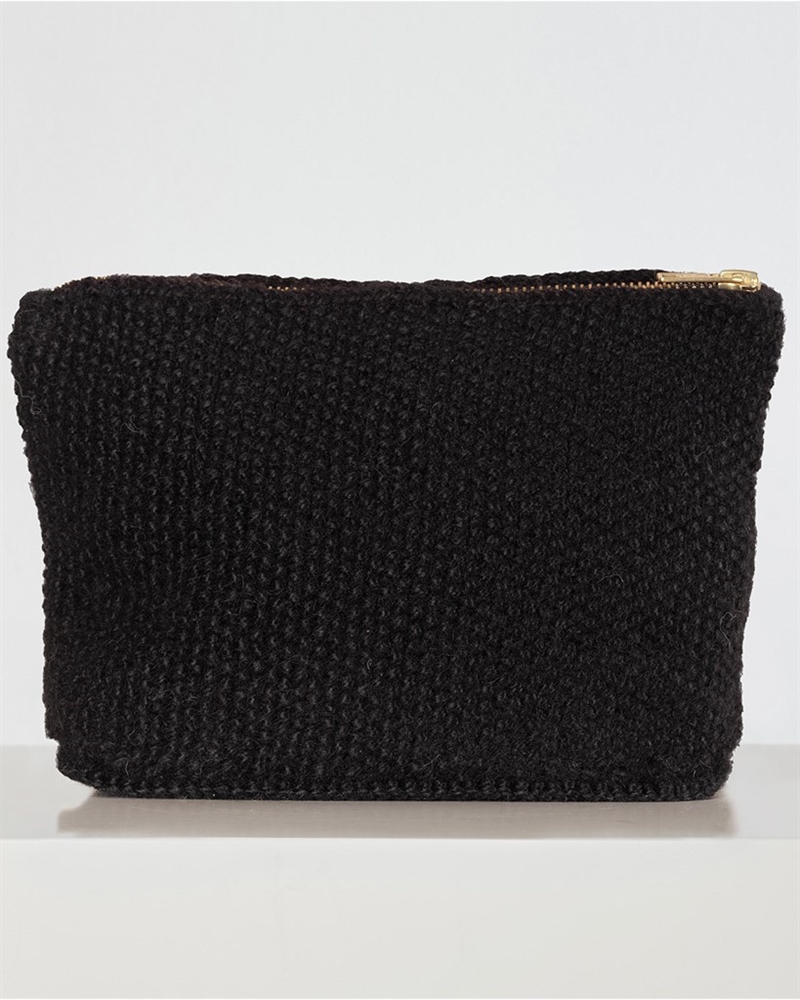 GAI + LISVA STINE ALPACA PURSE BLACK