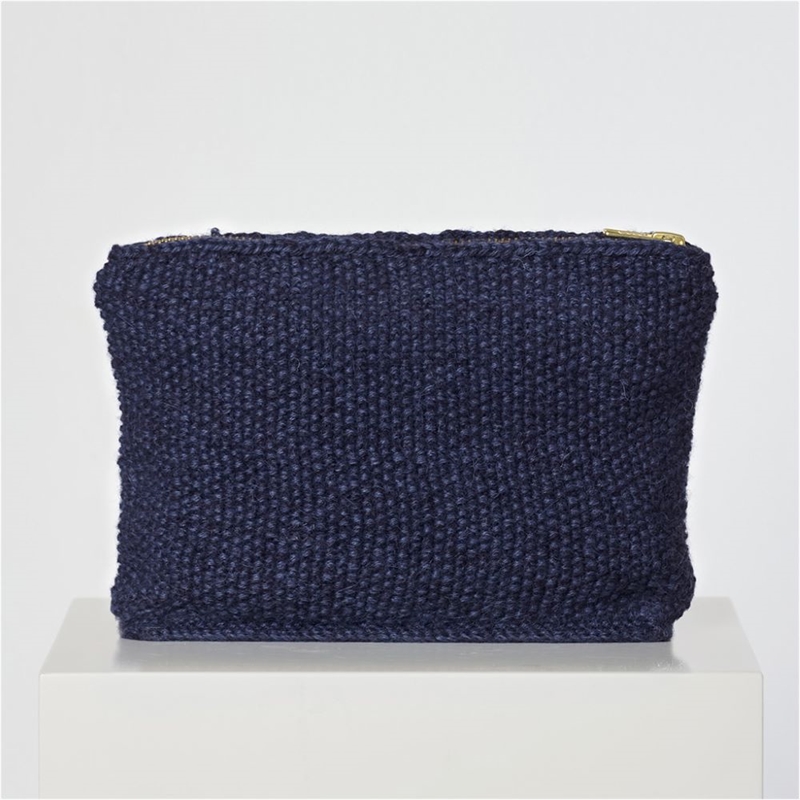 GAI + LISVA STINE ALPACA PURSE MIDNIGHT BLUE