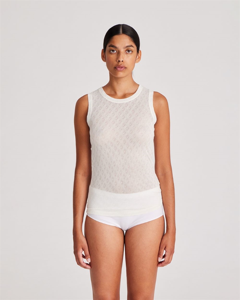 GAI + LISVA ALBERTE S LESS SILK TOP OFF WHITE