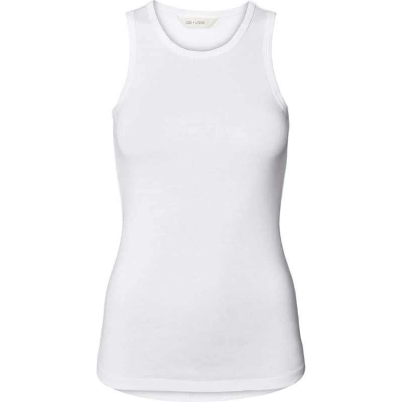 GAI + LISVA ALBERTE COTTON 1X1 RIB TOP WHITE
