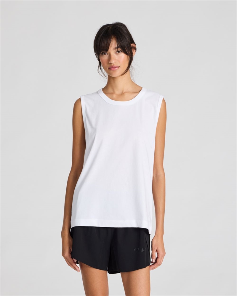 GAI + LISVA GENNY S\'LESS COTTON SINGLE JERSEY TOP WHITE