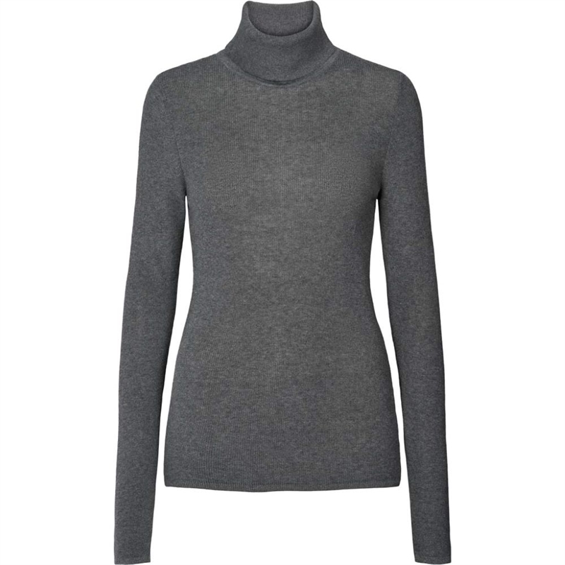 GAI + LISVA CATHRINE L/S KNIT TURTLENECK DARK GREY MELANGE