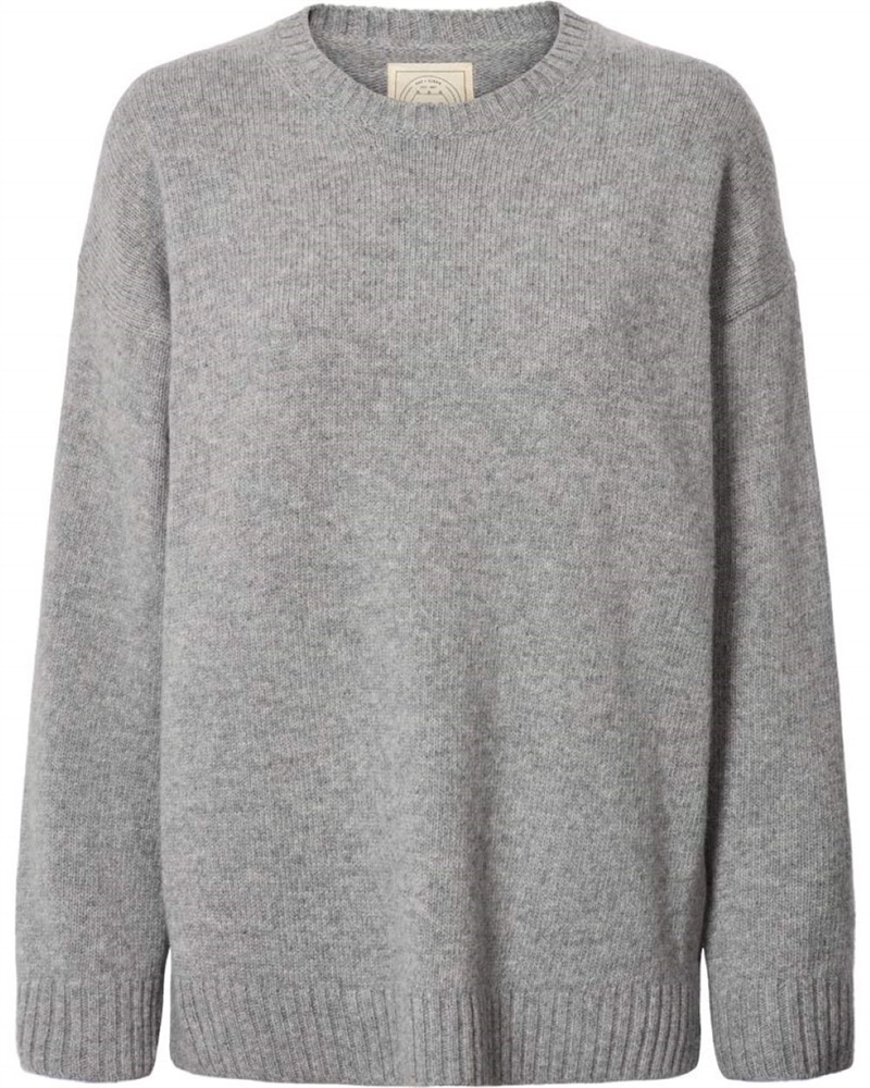 GAI + LISVA EMELY LAMBSWOOL STRIK GREY MELANGE 